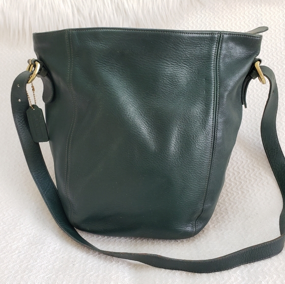 Vintage Coach Monterey Hunter Green Leather Hobo Bag - Picture 2 of 16